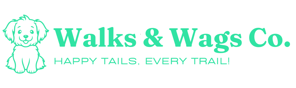 Walks & Wags Co. East London dog walking service logo